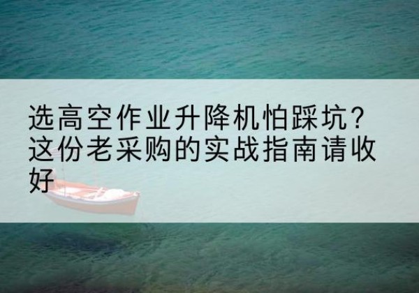 四方台高空作业升降机厂家推荐-选高空作业升降机怕踩坑？这份老采购的实战指南请收好